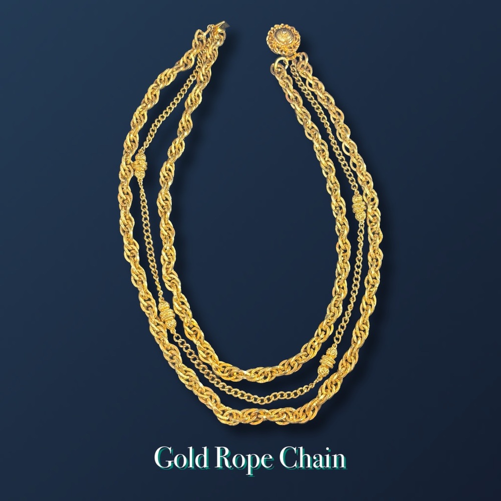 🌟Vintage Gold Rope Chain Necklace🌟